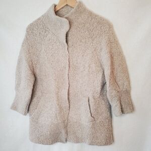 She's Miss | Teddy Sweater Coat with 3/4  Sleeves